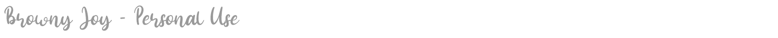 Browny Joy font preview